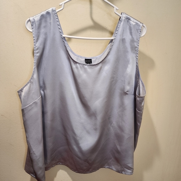 Women's Gray Silke Satin plus size tank top size 22 - Picture 2 of 7